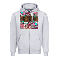 Heather Grey custom name Zipper Hoodie - LillyAllenDesigns