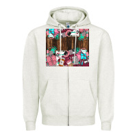 Oatmeal Heather custom name Zipper Hoodie - LillyAllenDesigns