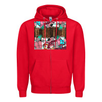 Red custom name Zipper Hoodie - LillyAllenDesigns