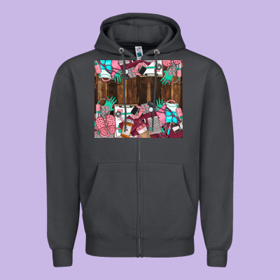 Custom Name Zipper Hoodie Designed By Lillyallendesigns