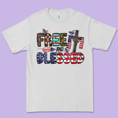 Free And Blessed Premium Tee Designed By Cowhidedigitalart