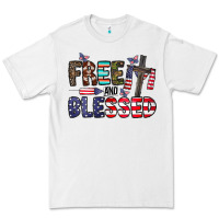 White free and blessed Premium Tee - CowhideDigitalArt