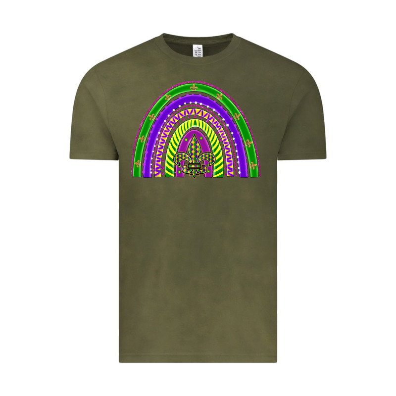Mardi Gras Rainbow Vintage Tee by BarkalooDesign | Teevron