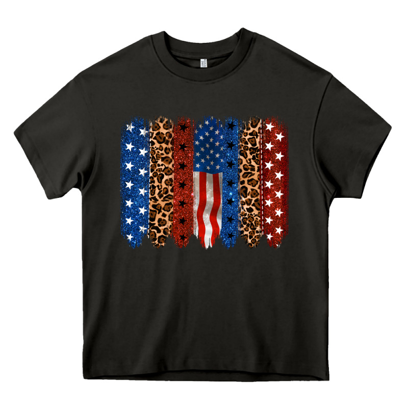 Back To Blue Brushstroke 4th Of July Heavy Core Tee by CowGirlArtShop | Teevron