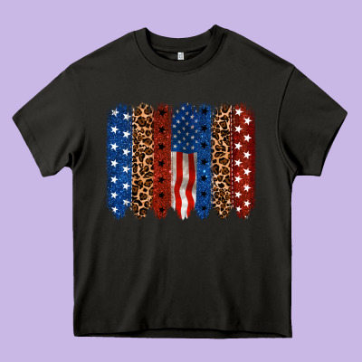 Back To Blue Brushstroke 4th Of July Heavy Core Tee Designed By Cowgirlartshop