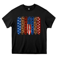 Black Back to blue brushstroke 4th of july Heavy Core Tee - CowGirlArtShop