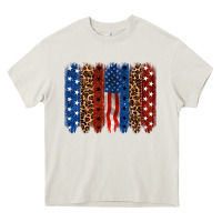 Cream Back to blue brushstroke 4th of july Heavy Core Tee - CowGirlArtShop
