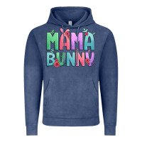 Vintage Denim easter floral mama bunny Vintage Hoodie - Artiststas