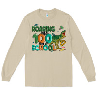 Mushroom roaring into 100 day of school Long Sleeve Tee - MaliasSmallBusiness
