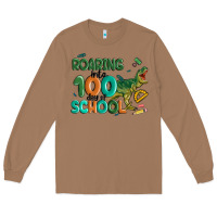 Toasted Coconut roaring into 100 day of school Long Sleeve Tee - MaliasSmallBusiness