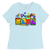 Baby Blue proud mama Ladies Tee - Zillion Design Studio