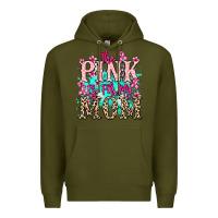 Army Green The pink is for my Mom Cancer Awareness Premium Hoodie - HowdyJamesFarm