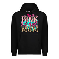Black The pink is for my Mom Cancer Awareness Premium Hoodie - HowdyJamesFarm