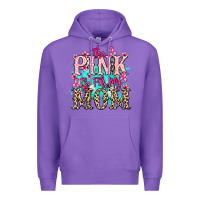 Purple The pink is for my Mom Cancer Awareness Premium Hoodie - HowdyJamesFarm