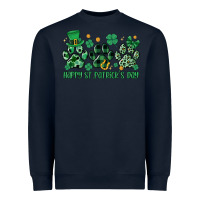 Navy happy st.patrick's day Heavyweight Sweatshirt - MaliasSmallBusiness