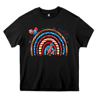 Black American rainbow Heavy Core Tee - Neo Western