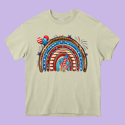American Rainbow Heavy Core Tee Designed By Neo Western