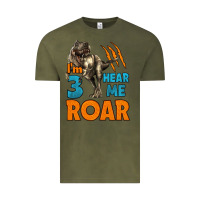 Vintage Olive i'm three hear me roar dinosaur birthday Vintage Tee - LillyAllenDesigns