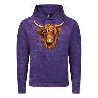 Cloud Purple long haired cow Vintage Hoodie - Jasminsmagicworld