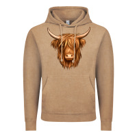 Vintage Coffee long haired cow Vintage Hoodie - Jasminsmagicworld