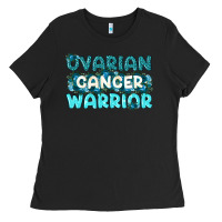 Black Ovarian Cancer Warrior Ladies Tee - texasbilliewilder