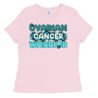 Bubblegum Pink Ovarian Cancer Warrior Ladies Tee - texasbilliewilder