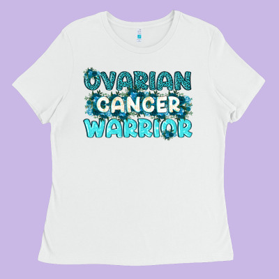 Ovarian Cancer Warrior Ladies Tee Designed By Texasbilliewilder