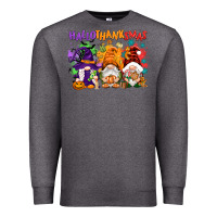 Charcoal Heather Hallothanksmas gnomes Premium Sweatshirt - NancyCooperArtShop