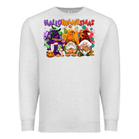 Oatmeal Heather Hallothanksmas gnomes Premium Sweatshirt - NancyCooperArtShop
