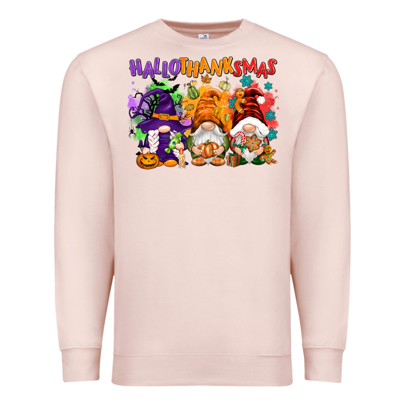 Hallothanksmas Gnomes Premium Sweatshirt by NancyCooperArtShop | Teevron