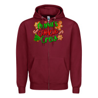 Burgundy mama's cookie crew Zipper Hoodie - LillyAllenDesigns