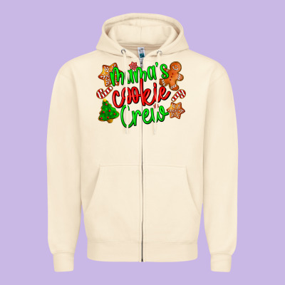 Mama's Cookie Crew Zipper Hoodie Designed By Lillyallendesigns