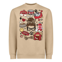 Mushroom can't talk right now i'm busy doing dog mom Heavyweight Sweatshirt - MaliasSmallBusiness