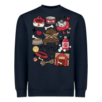 Navy can't talk right now i'm busy doing dog mom Heavyweight Sweatshirt - MaliasSmallBusiness