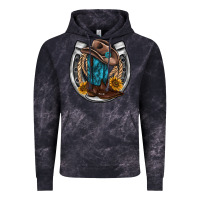 Cloud Black western horseshoe boots hat rope sunflower Vintage Hoodie - AdoDesignShop