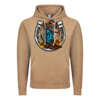 Western Horseshoe Boots Hat Rope Sunflower Vintage Hoodie | Teevron