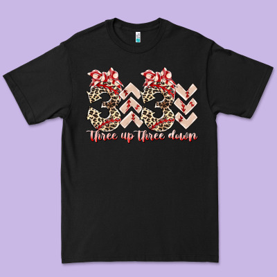 Three Up Theree Down Premium Tee Designed By Racoondesign