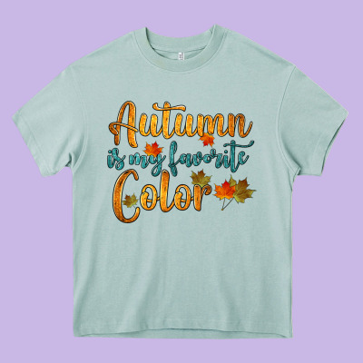 Autumn Is My Favorite Color Heavy Core Tee Designed By Hra Design Shop