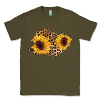 Army Green sunflower leopard patch Classic Tee - AdoDesignShop
