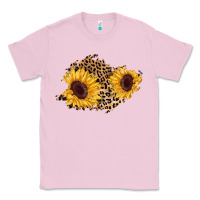 Bubblegum Pink sunflower leopard patch Classic Tee - AdoDesignShop