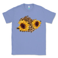 Colony Blue sunflower leopard patch Classic Tee - AdoDesignShop