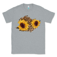 Heather Grey sunflower leopard patch Classic Tee - AdoDesignShop