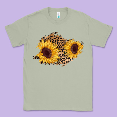 Sunflower Leopard Patch Classic Tee Designed By Adodesignshop