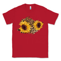 Red sunflower leopard patch Classic Tee - AdoDesignShop