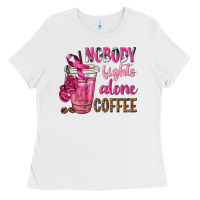 White Nobody Fights Alone Coffee Ladies Tee - texasbilliewilder