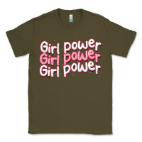 Army Green girl power Classic Tee - MaliasSmallBusiness