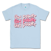 Dusty Blue girl power Classic Tee - MaliasSmallBusiness