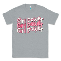 Heather Grey girl power Classic Tee - MaliasSmallBusiness