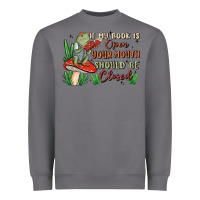Storm if my book is open your mouth should be closed malia Heavyweight Sweatshirt - MaliasSmallBusiness
