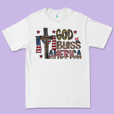God Bless America Premium Tee Designed By Cowhidedigitalart